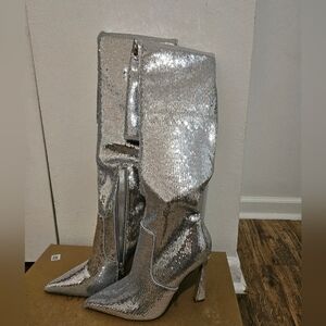Steve Madden Sequins Over The Knee-High Boots